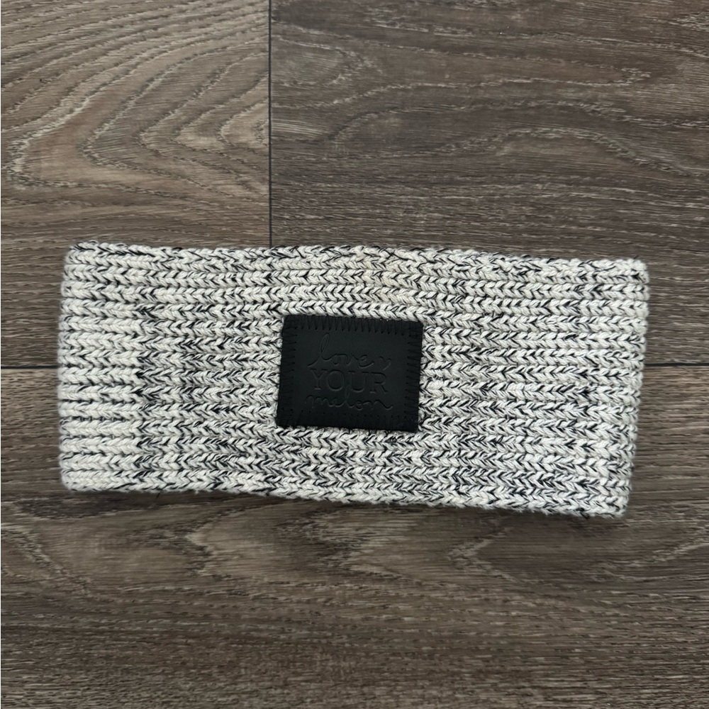 Love Your Melon Black and White Knit Headband